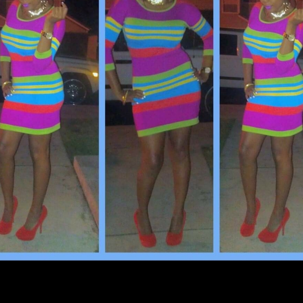 Striped sweater dress